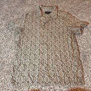 Pendleton Button‎ Up Shirt Patterned Short Sleeve Casual Mens Size M